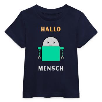 Hallo Mensch - Roboter Begrüßung - Baby Organic T-Shirt Baby Creator von Stanley/Stella - Weiß - Vorne