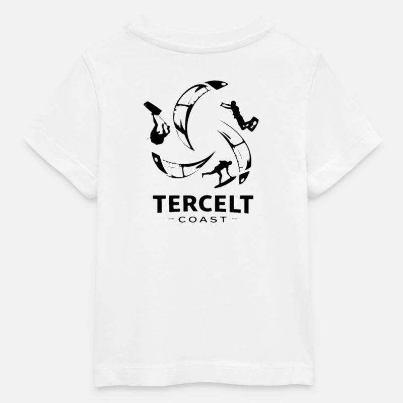 TERCELT Coast élégance marine et celte - T-shirt bébé bio Stanley/Stella - blanc