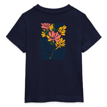 Art floral rétro : inspiré de Matisse - T-shirt bébé bio Stanley/Stella - blanc - Dos