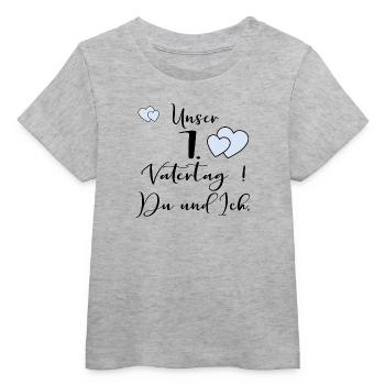 ERSTER VATERTAG SÄUGLING BABY - Baby Organic T-Shirt Baby Creator von Stanley/Stella - Grau meliert - Vorne