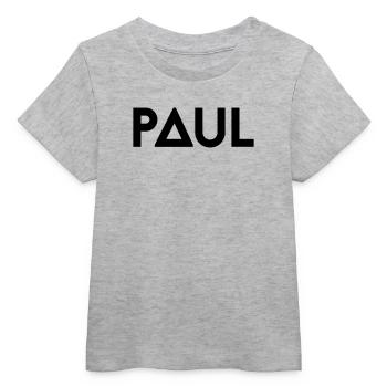 Vorname Paul - Baby Organic T-Shirt Baby Creator von Stanley/Stella - Grau meliert - Vorne