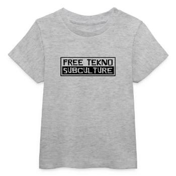 free tekno subculture - T-shirt bébé bio Stanley/Stella - gris chiné - Devant