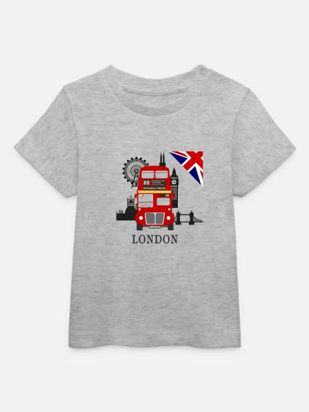 England, London, sightseeing, - Baby Organic T-Shirt Baby Creator von Stanley/Stella - Grau meliert