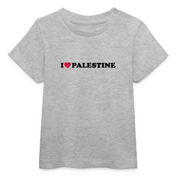 I love palestine - Baby Organic T-Shirt Baby Creator von Stanley/Stella - Grau meliert - Vorne