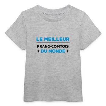 Franche-comté / Franc-Comtois / Franc-Comtoise - T-shirt bébé bio Stanley/Stella - gris chiné - Devant