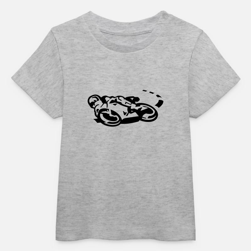 motoracer_neg - T-shirt bébé bio Stanley/Stella - gris chiné