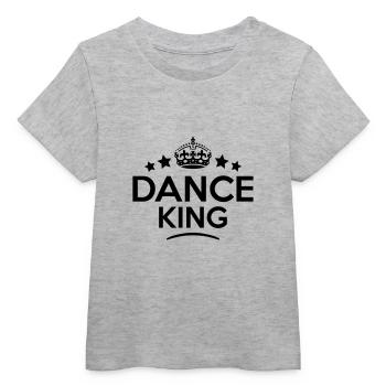 dance king keep calm style crown stars - Baby Organic T-shirt by Stanley/Stella - heather grey - Front
