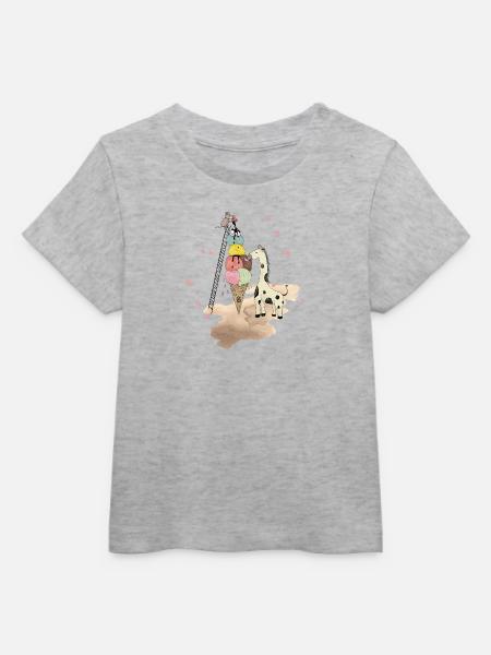Wildlife Icecream - Baby Organic T-Shirt Baby Creator von Stanley/Stella - Grau meliert