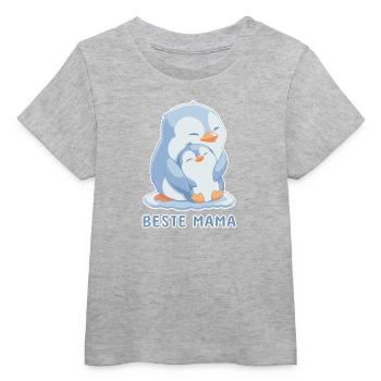 Beste Mama Pinguin Muttertag - Baby Organic T-Shirt Baby Creator von Stanley/Stella - Grau meliert - Vorne