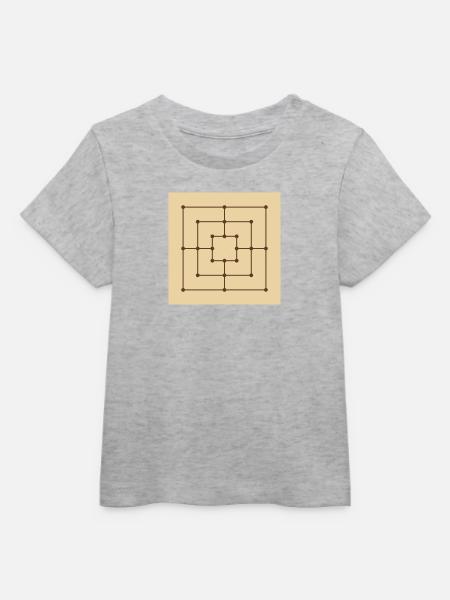 Mühle Spielbrett - Baby Organic T-Shirt Baby Creator von Stanley/Stella - Grau meliert