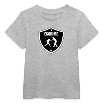 Fechtwappen: das Schild der Teilnehmer - Baby Organic T-Shirt Baby Creator von Stanley/Stella - Grau meliert - Vorne