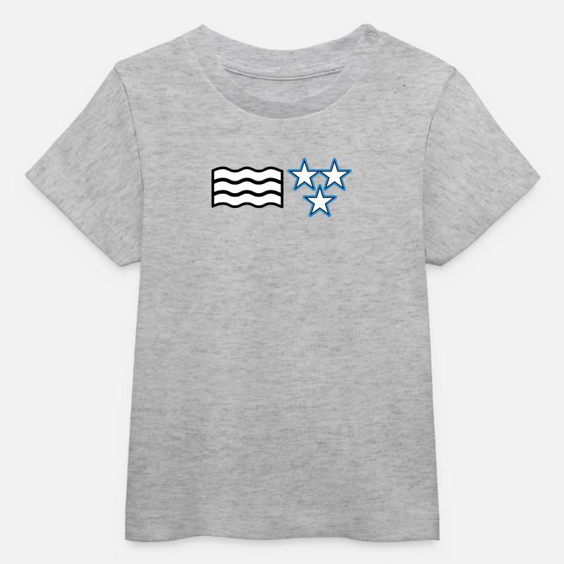 Drapeau Argovie - T-shirt bébé bio Stanley/Stella - gris chiné