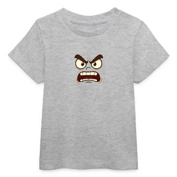 Böse oder Verärgert? Jedenfalls markantes Gesicht - Baby Organic T-Shirt Baby Creator von Stanley/Stella - Grau meliert - Vorne