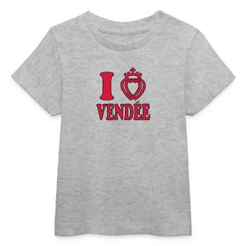 vendée - T-shirt bébé bio Stanley/Stella - gris chiné - Devant