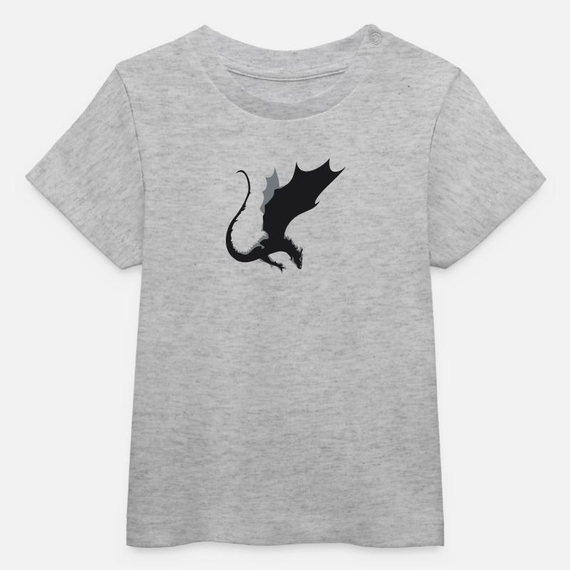 Dragon / dragon - T-shirt bébé bio Stanley/Stella - gris chiné