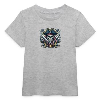 Pirata - Camiseta bebé orgánica de Stanley/Stella - gris jaspeado - delante