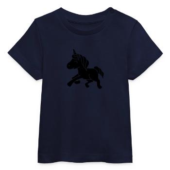 Glückliches Baby Einhorn - Happy Baby Unicorn - T-shirt bébé bio Stanley/Stella - marine - Devant