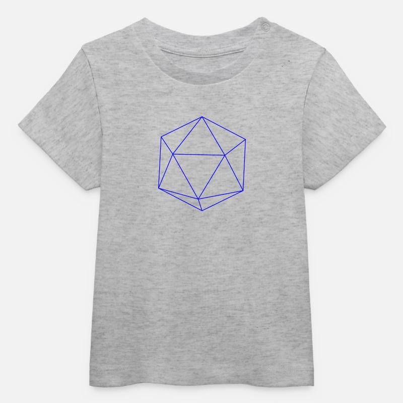 L’icosaèdre céleste - T-shirt bébé bio Stanley/Stella - gris chiné