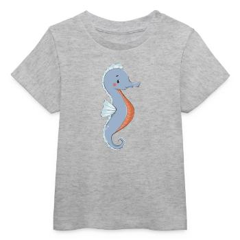 Seepferdchen - Baby Organic T-Shirt Baby Creator von Stanley/Stella - Grau meliert - Vorne