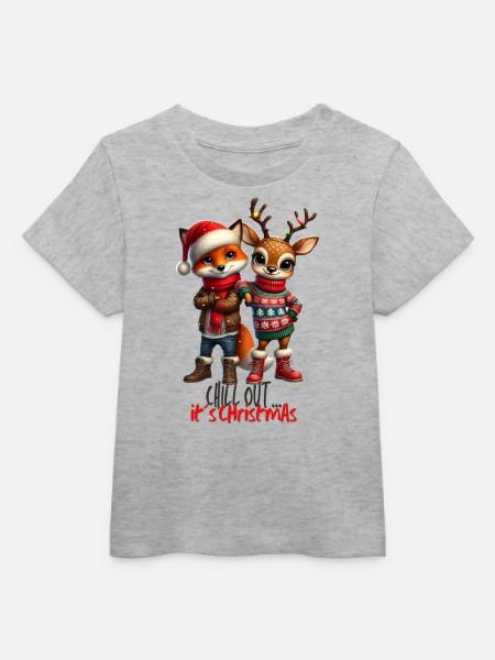 Chillout it's Christmas - Baby Organic T-Shirt Baby Creator von Stanley/Stella - Grau meliert