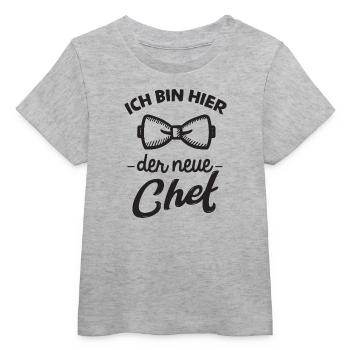 Baby Nachwuchs Kind Eltern Neugeborenes neuer Chef - Baby Organic T-Shirt Baby Creator von Stanley/Stella - Grau meliert - Vorne