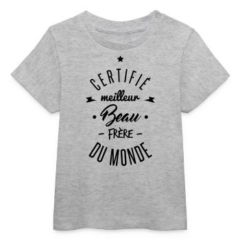 meilleur beau frère - T-shirt bébé bio Stanley/Stella - gris chiné - Devant