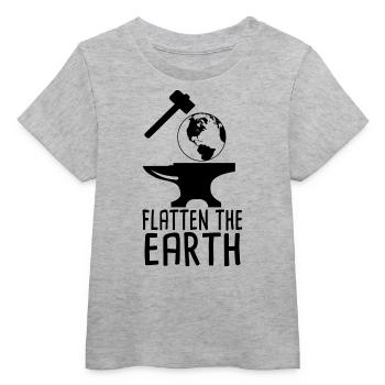 Flatten The Earth - Baby Organic T-Shirt Baby Creator von Stanley/Stella - Grau meliert - Vorne