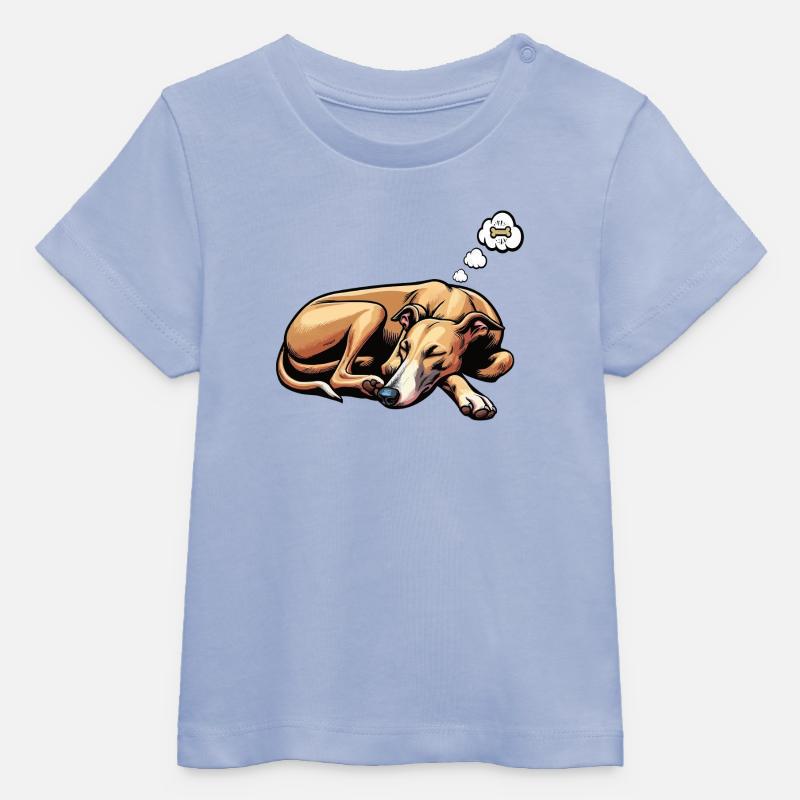 Whippet Greyhound Whippets Propriétaire de lévrier - T-shirt bébé bio Stanley/Stella - ciel