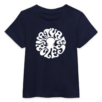 NATURE RULES! psychedelic octopus sixties weiß - Baby Organic T-Shirt Baby Creator von Stanley/Stella - Navy - Vorne