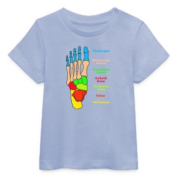 Fuß Anatomie Knochen Skelett Physiotherapie - Baby Organic T-Shirt Baby Creator von Stanley/Stella - Sky - Vorne