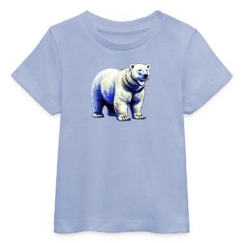 Weißer Eisbär - Baby Organic T-Shirt Baby Creator von Stanley/Stella - Sky - Vorne
