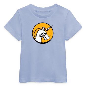 Unicorn Evil Angry Attack Teeth Grinding Sour - Baby Organic T-shirt by Stanley/Stella - sky - Front
