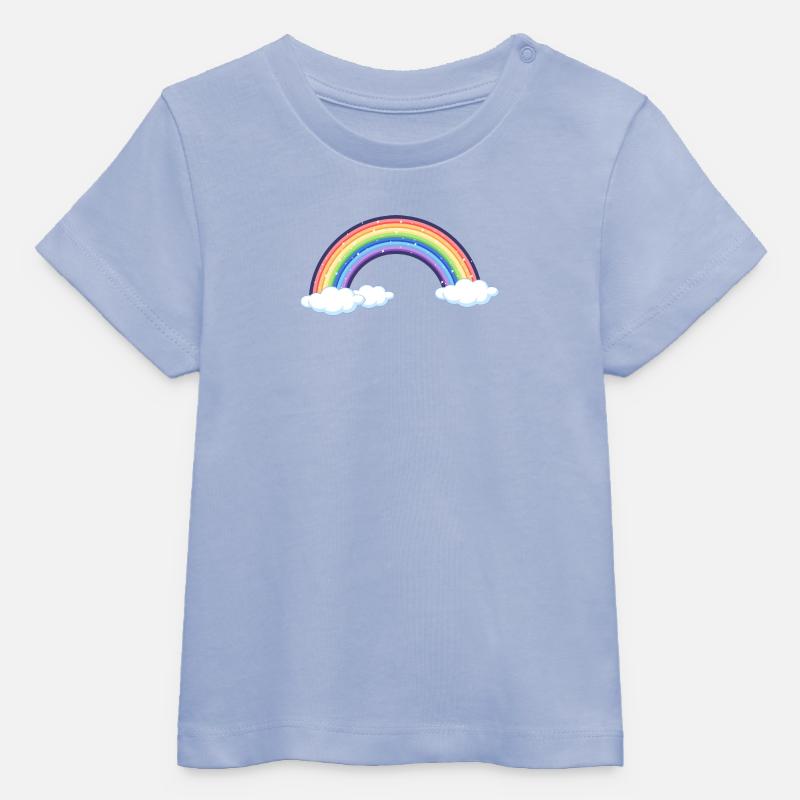 Vibrant Rainbow Over Clouds - Baby Organic T-shirt by Stanley/Stella - sky