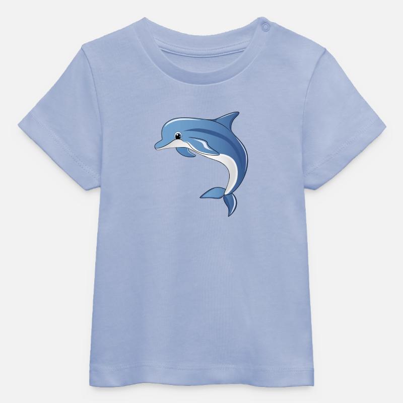 dauphin - T-shirt bébé bio Stanley/Stella - ciel