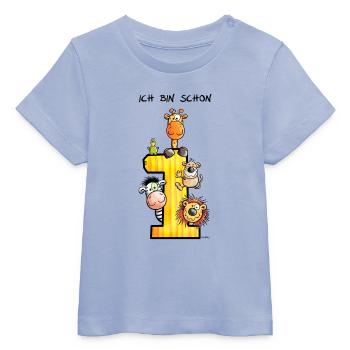 Ich bin schon Eins - Baby Organic T-Shirt Baby Creator von Stanley/Stella - Sky - Vorne
