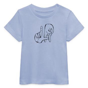 los_angeles_handzeichen - Baby Organic T-Shirt Baby Creator von Stanley/Stella - Sky - Vorne