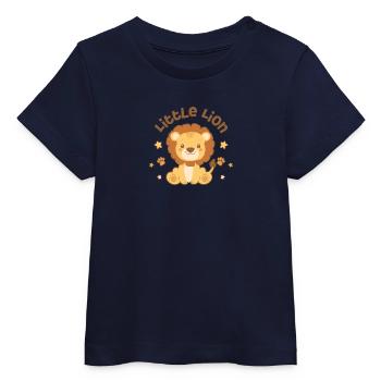 Motif enfant petit lion - T-shirt bébé bio Stanley/Stella - ciel - Devant