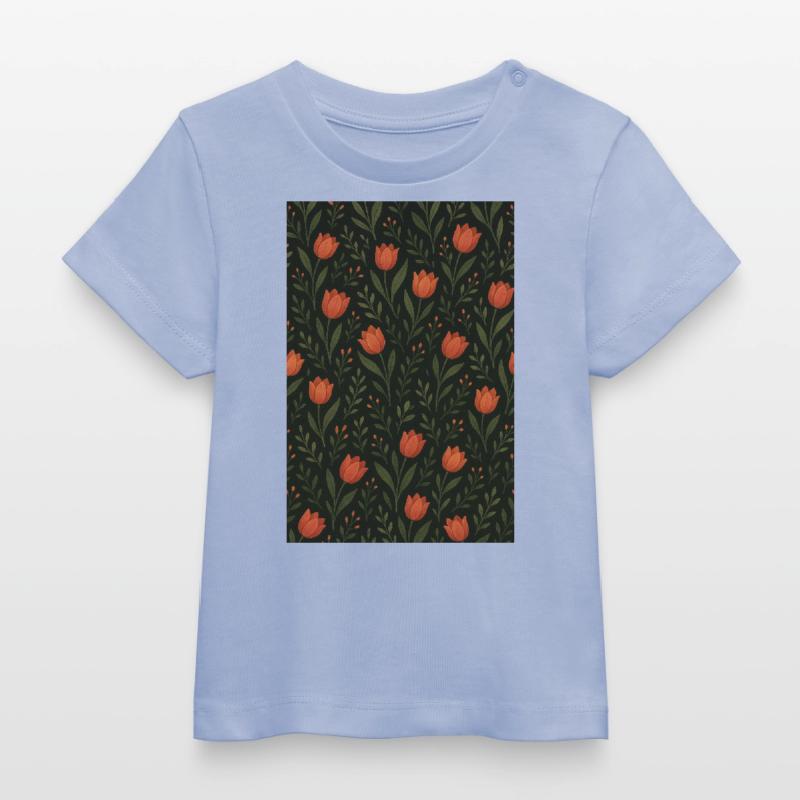 Tulip Pattern Baby Organic T-shirt by Stanley/Stella