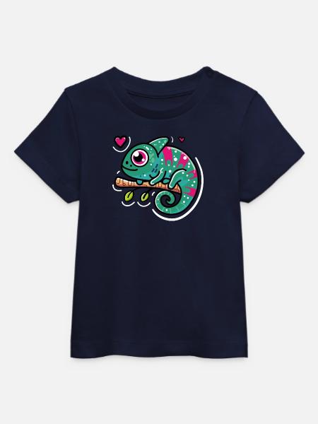 Cute Chameleon - Baby Organic T-shirt by Stanley/Stella - sky