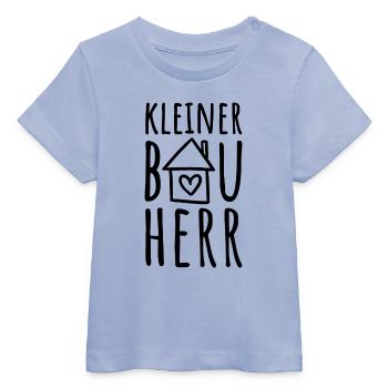 Hausbau Haus bauen Baustelle Sohn Kleiner Bauherr - Baby Organic T-Shirt Baby Creator von Stanley/Stella - Sky - Vorne