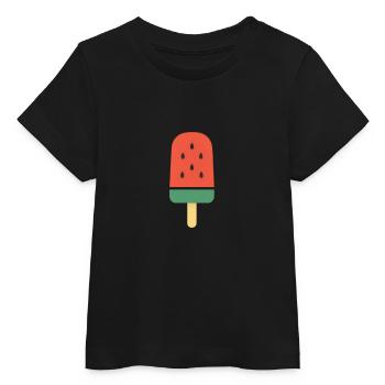 Tranche sucrée d’été - T-shirt bébé bio Stanley/Stella - noir - Devant