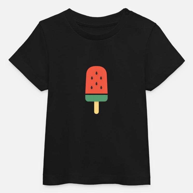 Tranche sucrée d’été - T-shirt bébé bio Stanley/Stella - noir