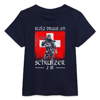 Tell - Schwiizer - Stolz - Baby Organic T-Shirt Baby Creator von Stanley/Stella - Navy - Vorne