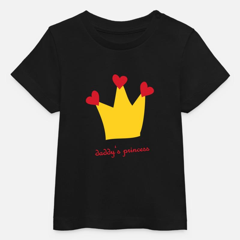 Princesse de papa - T-shirt bébé bio Stanley/Stella - noir