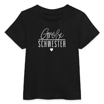 Große Schwester - Baby Organic T-Shirt Baby Creator von Stanley/Stella - Schwarz - Vorne