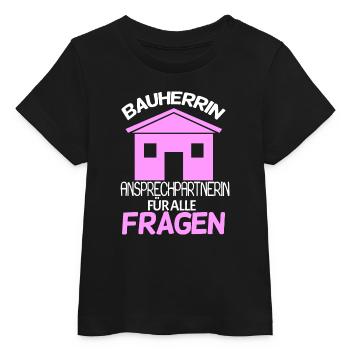 Bauherrin - Baby Organic T-Shirt Baby Creator von Stanley/Stella - Schwarz - Vorne