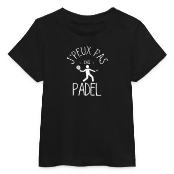 J'Peux Pas J'Ai Padel - T-shirt bébé bio Stanley/Stella - noir - Devant