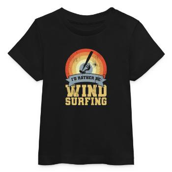 Vintage Windsurfer Zitat - Baby Organic T-Shirt Baby Creator von Stanley/Stella - Schwarz - Vorne