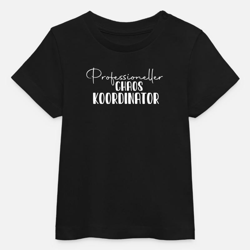 Coordinateur professionnel du chaos - T-shirt bébé bio Stanley/Stella - noir