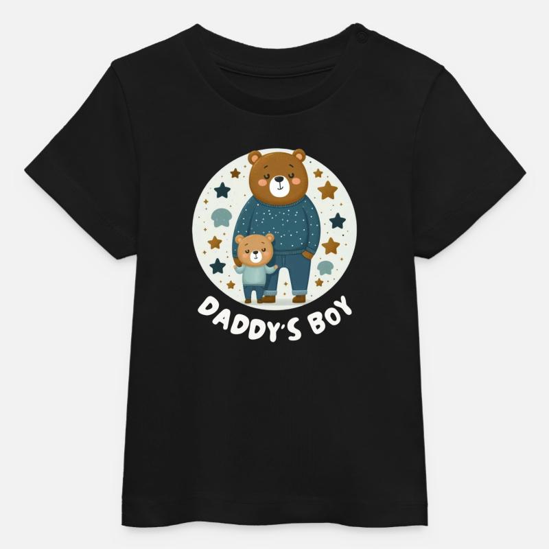 Le garçon à papa - T-shirt bébé bio Stanley/Stella - noir